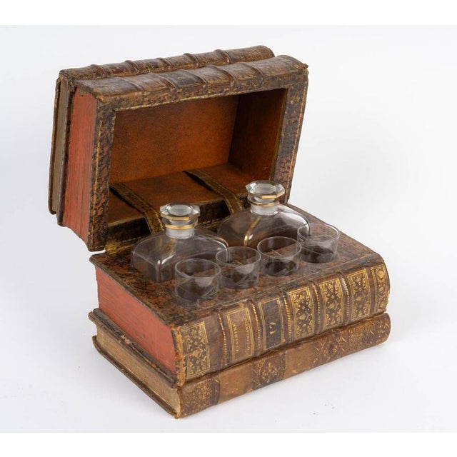 Liqueur Decanters and Glasses with Concealing Box, Set of 7 For Sale - Image 6 of 11