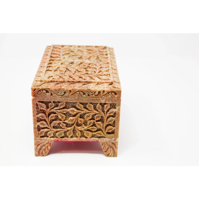 Hand-Carved Stone Jewelry Box Rajasthan, India For Sale - Image 10 of 13