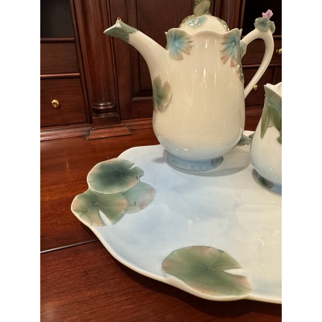 Franz Porcelain "Amphibia" Frog Tea Service Set, Discontinued - 4 Piece For Sale - Image 10 of 18