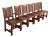 Lifetime Furniture Antique Mission Oak and Cane Arts & Crafts Dining Chairs, Set of Six For Sale