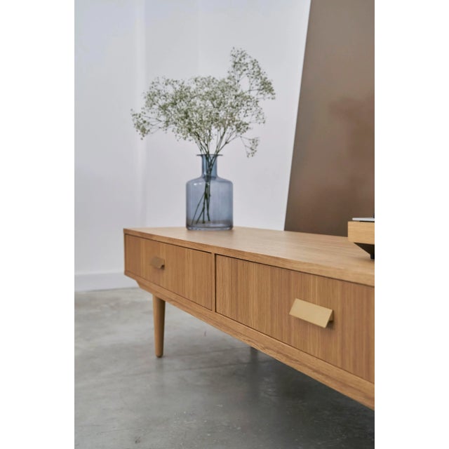 Danish Oak Lowboard For Sale - Image 6 of 7