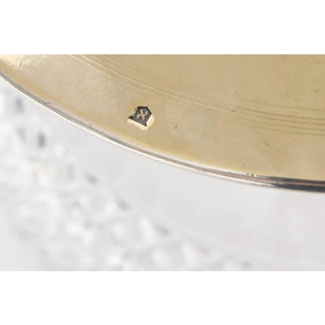 Large Art Deco Silver Plate Cut Glass Bowl / Compote Centerpiece For Sale - Image 10 of 11