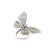 Metal 18k White Gold 7ctw Square Baguettes and Rounds Diamond Butterfly Cocktail Ring, Size 7 For Sale - Image 7 of 8