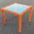 Vintage Orange Lacquered Carved Faux Bois Square Center or Side Table For Sale - Image 12 of 12