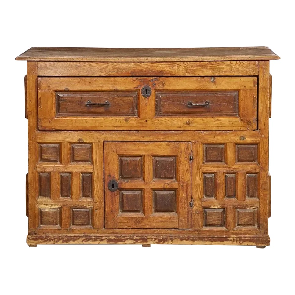 Spanish Baroque Iron Mounted Stained Pine Buffet, Early 18th Century ...