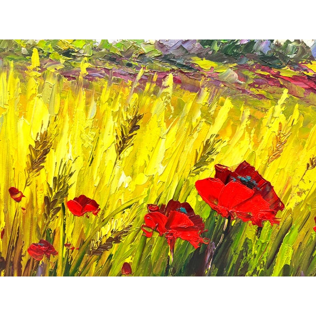 20th Century Original Oil Impasto on Canvas Painting - European Countryside - Unsigned For Sale - Image 4 of 12