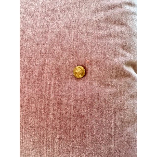 Pair of Custom Pink Velvet Euro Pillow Shams For Sale - Image 9 of 9