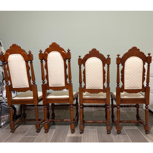 Reduced! 4 Antique French/Renaissance Style Dining Chairs For Sale - Image 11 of 11