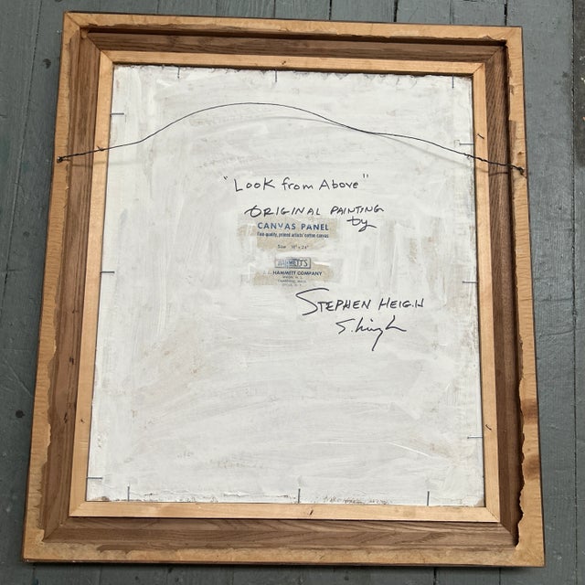 Contemporary Original Stephen Heigh Abstract Painting “Look From Above” For Sale - Image 4 of 4