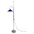 Vintage Adjustable Chrome Floor Lamp with Cobalt Blue Glass Shade, 1950s For Sale - Image 12 of 12