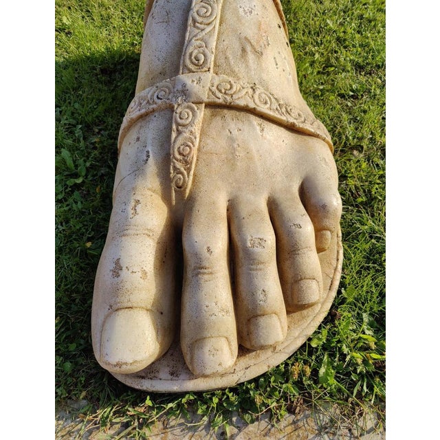 Beige Unknown, Foot of Mercury, 18th Century, Greek Thassos Marble For Sale - Image 8 of 17