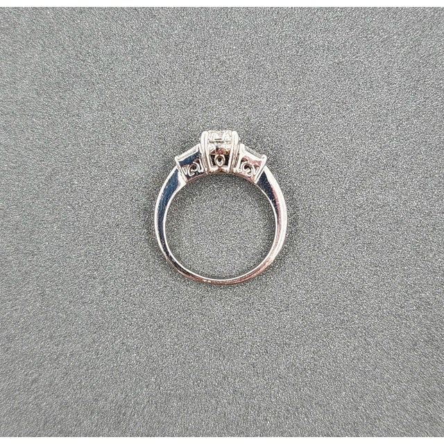 1.13 Ct Platinum Diamond Ring Size 5 For Sale - Image 9 of 9