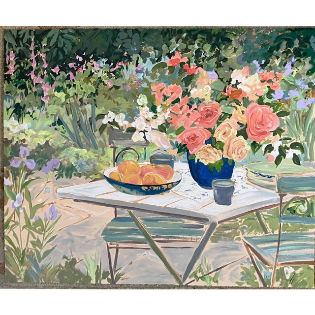 Artist: Ellen Gunn (1951- ) Title: Garden Moments I Medium: Screenprint Image size: 22 x 26.75 inches Sheet size: 22 x...