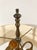 Metal Antique Solid Brass Cannonball Table Lamp and Pleated Shade For Sale - Image 7 of 10