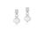 G-One' Moon Quartz Cushion and Moon Quartz Beads Earrings with Diamonds in 18K White Gold. Approximate Stone Details: Moon...
