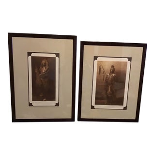 Edward S. Curtis Photogravures 1908 Pair of Restrike Photogravures For Sale