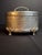 Vintage Silver Plated Etrog Box Brick Basketweave Sukkot Judaica Hebrew Inscribed 124 Mark For Sale - Image 4 of 18