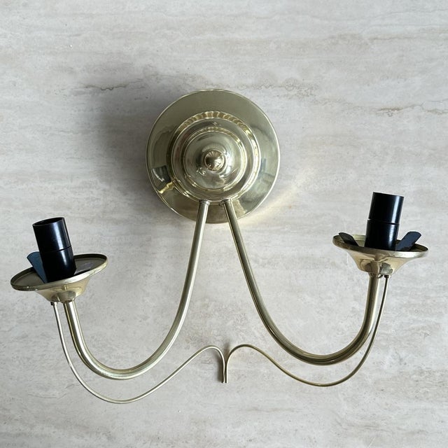 Art Deco Marble Pattern Opaline Glass and Brass Wall Lamp, 1930s For Sale - Image 12 of 18