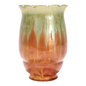 Antique Loetz Art Glass Flamarion Lampshade Genre Pn Ii-8239