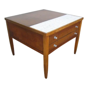 1960s Lane Virginia Maid End Table Side Table Tile Top