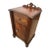 Antique Italian Nightstand Cabinet With Drawer Hand Carved Walnut and Mahogany For Sale