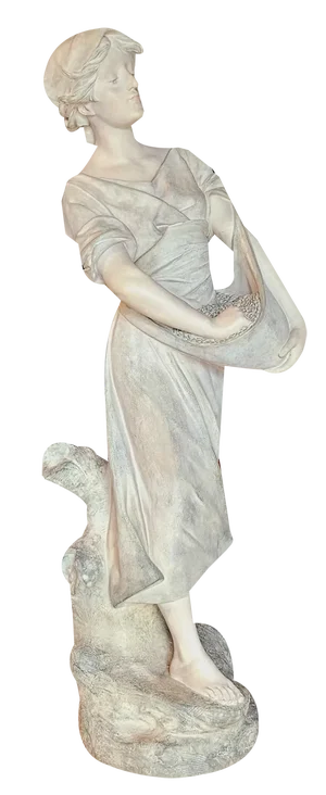 Edouard Drouot, Very Large Art Nouveau Sculpture, 1890s-1910s, Terracotta