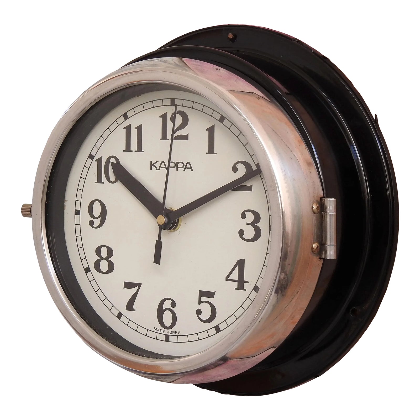 Kappa Maritime Ship's Nautical Metal Clock Made in Korea Chairish