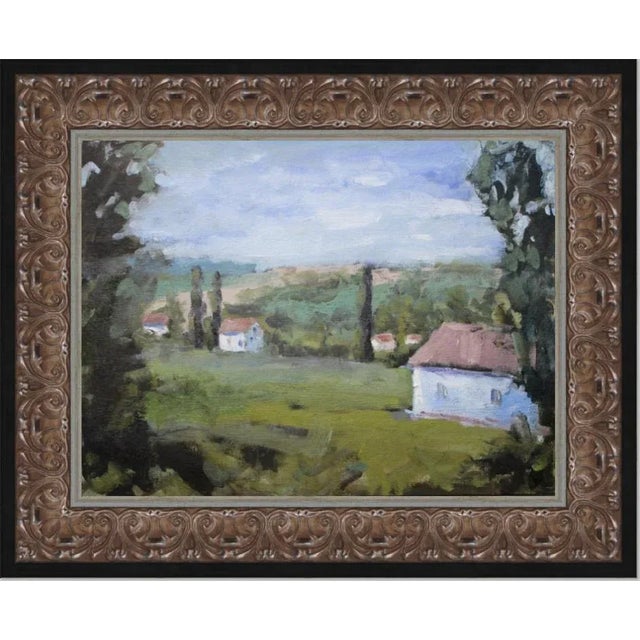The Villa View (Original Impressionist Oil Landscape) For Sale - Image 10 of 12