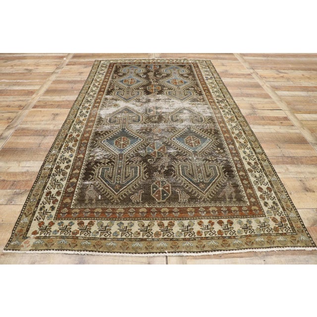 Textile Antique Persian Malayer Rug - 05'03 X 09'08 For Sale - Image 7 of 9
