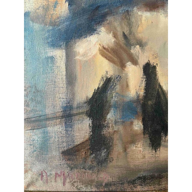 Spanish Artist, Abstract Landscape, Oil Painting, 1960s For Sale - Image 3 of 9