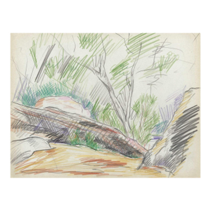 1950s Grace Spongberg Landscape Drawing