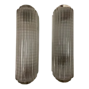 French Art Deco Wall Sconces Signed by Sabino - a Pair