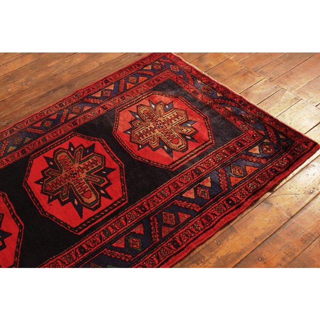 Red Middle Eastern Hand-Knotted Rug For Sale - Image 8 of 11