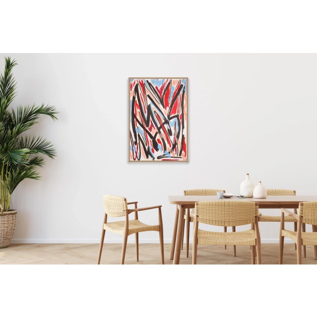 Paper 2023, Abstract Expressionist Painting Gestures of "Changing Seasons", Painting on Watercolor Paper by Romina Milano For Sale - Image 7 of 8