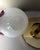 Vintage Pair of Italian Lamps With Brass Bases and Opal Glass Shades For Sale - Image 14 of 16