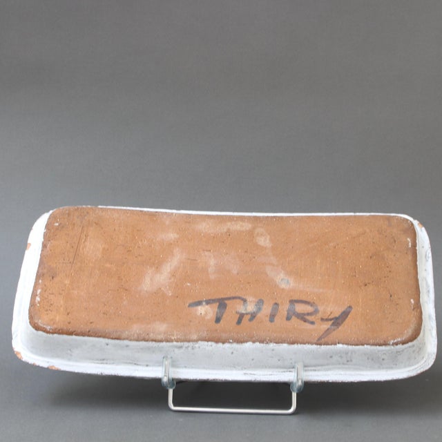 Brown Vintage French Ceramic Tray by Albert Thiry, 1970s For Sale - Image 8 of 14