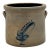 Antique Small 1 Gallon Size American New England Blue Decorated Stoneware Storage Jar - Circa 1870s For Sale