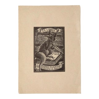 Attilio Giuliani - Woodcut - Early 20th-Century For Sale