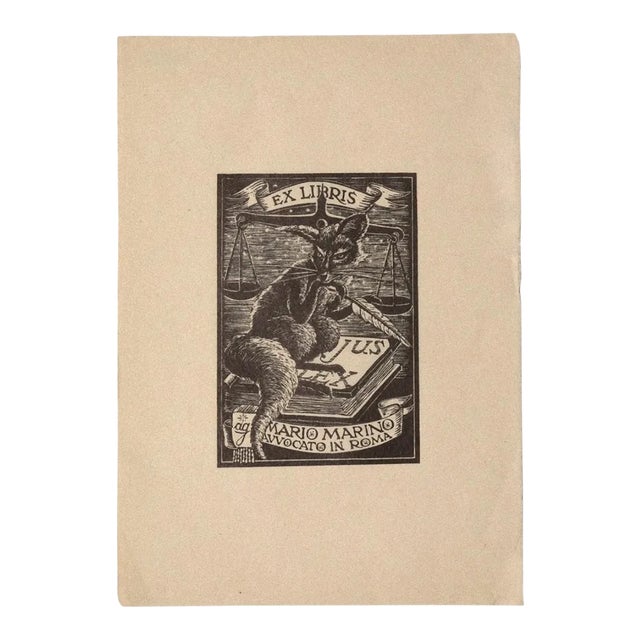 Attilio Giuliani - Woodcut - Early 20th-Century For Sale