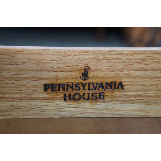 Brown Vintage Pennsylvania House Queen Anne Style Cherry Side Table With Drawer 27" For Sale - Image 8 of 13