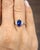 Modern 1.97 Ct Gia Certified Natural Sapphire & Diamond Ring Size 6.5 For Sale - Image 3 of 9