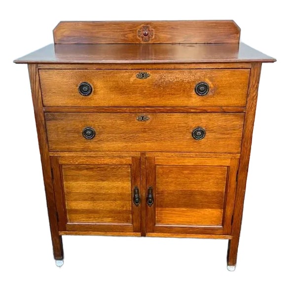 Antique Mission Oak Arts & Crafts Oak Sideboard or Buffet For Sale