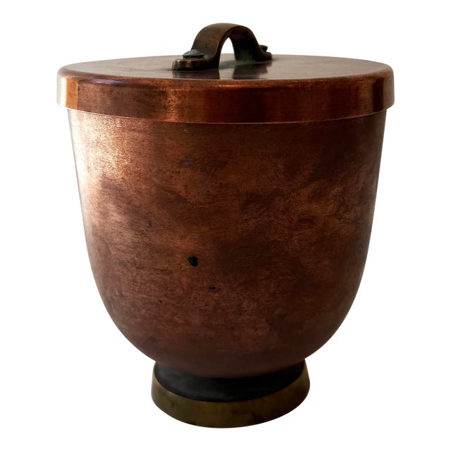 Antique Victorian English Copper Ice Cream Mould, Lidded Dessert Pot For Sale