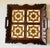 Vintage Mexican Carved Wood and Floral Tile Tray For Sale - Image 10 of 10
