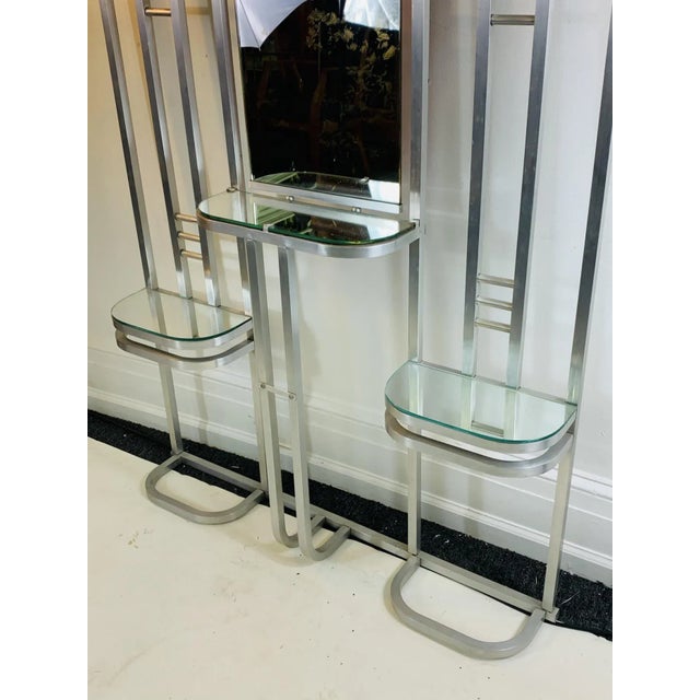 1930s Modernist Art Deco Aluminum Hall Rack For Sale - Image 9 of 11