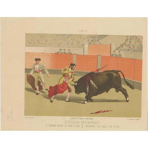 E. Casanova, Bull-Fighting Spain, 1890, Paper For Sale
