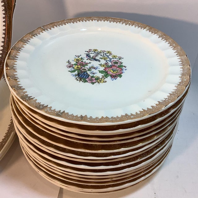 Blue 1969s Cronin China Company Porcelain Appetizer/Dessert Set - 19 Pieces For Sale - Image 8 of 12