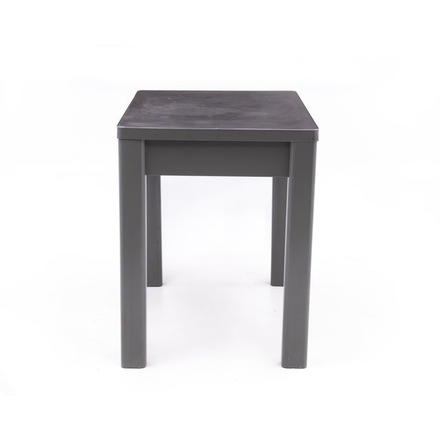 Globe-Wernicke Industrial Streamliner Tanker Grey Desk Work Table 1940's For Sale - Image 9 of 15