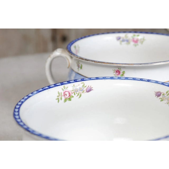 English Booths Blue & White China Bowls Produced for Harrods in London - a Pair For Sale In Atlanta - Image 6 of 13