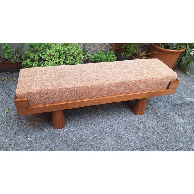 Bench with Conical Legs and Stain-Resistant Multi-Color Fabric from Artigianato Italiano, 2000s For Sale - Image 4 of 5
